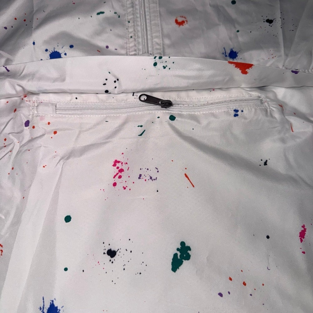 Champion Women's White Splash Tie-Dye Paint Splatter Pullover Windbreaker - XS - Picture 7 of 11